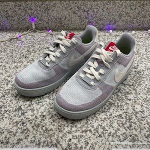 Nike Air Force 1 Crater Flyknit Wolf Grey Size 5.5Y